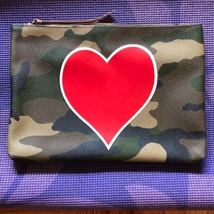 Banana Republic Leather Camouflage Clutch.